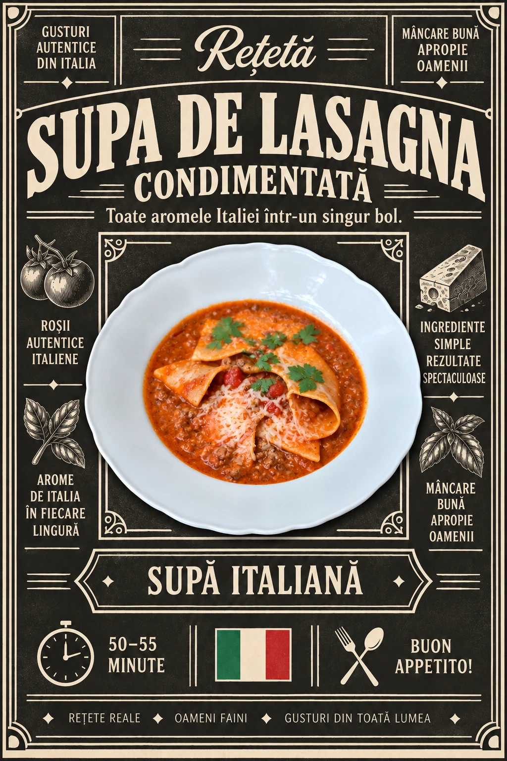 Supă lasagna condimentată