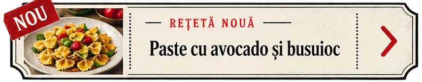 Rețetă nouă — Paste cu avocado și busuioc