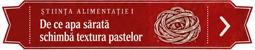 Știința alimentației — De ce apa sărată schimbă textura pastelor