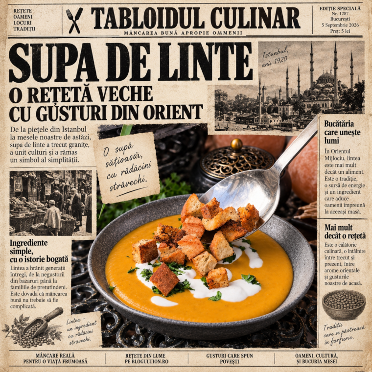 Supă cremă de linte roșie