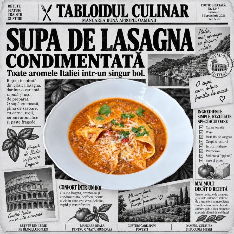 Supă lasagna condimentată
