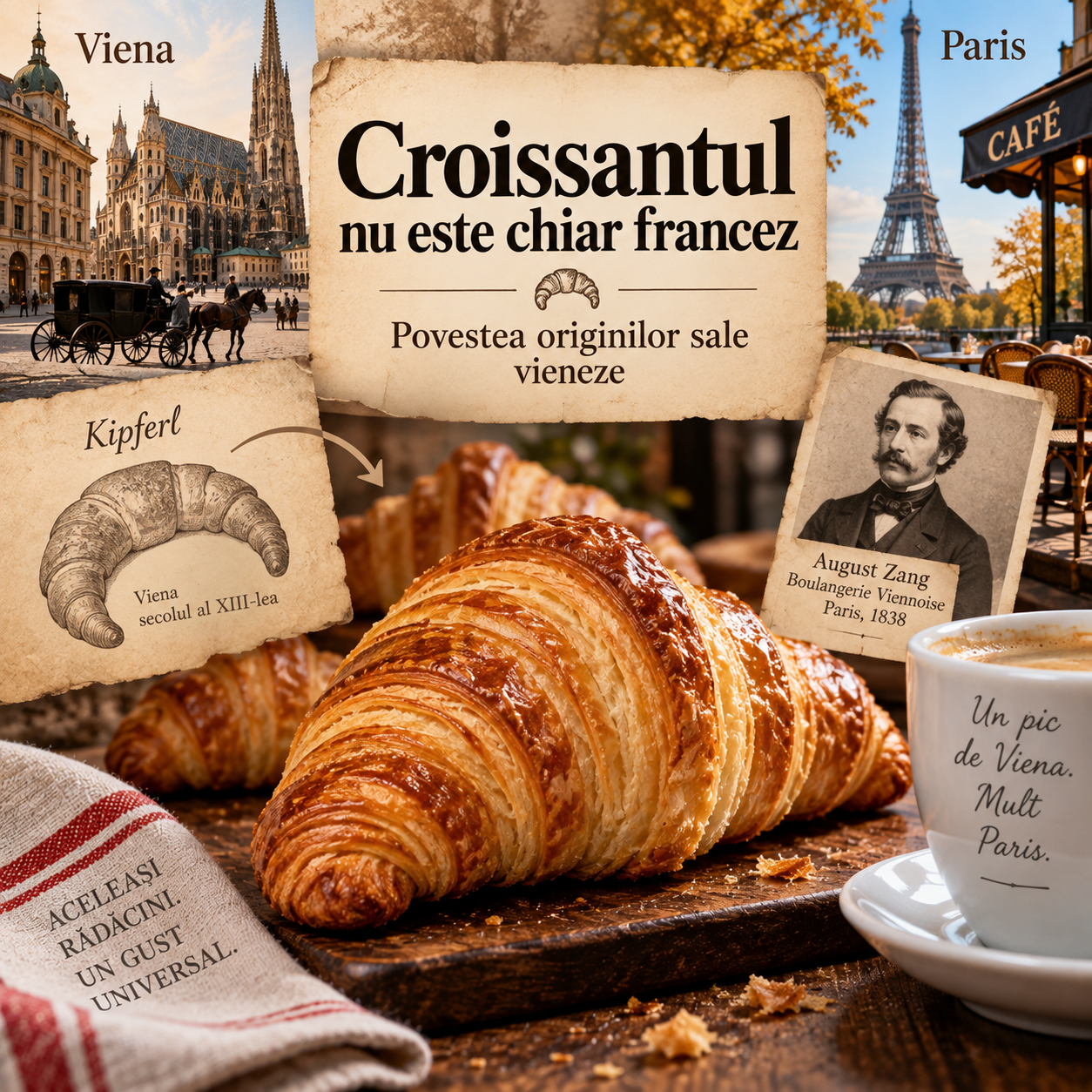Croissantul nu este chiar francez: povestea originilor sale vieneze