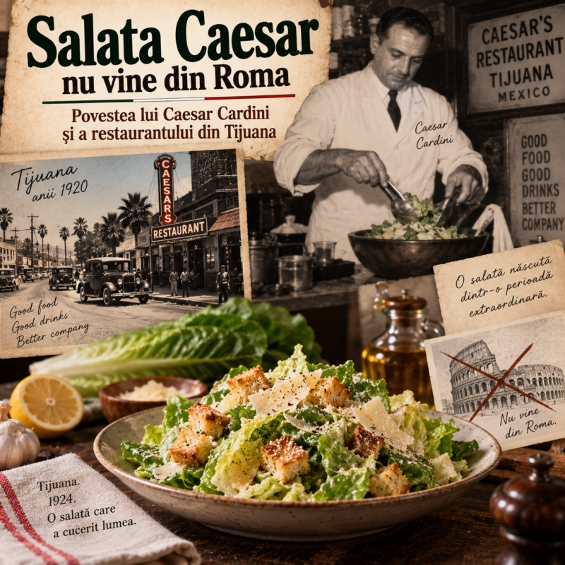 Salata Caesar nu vine din Roma: povestea lui Caesar Cardini și a restaurantului din Tijuana