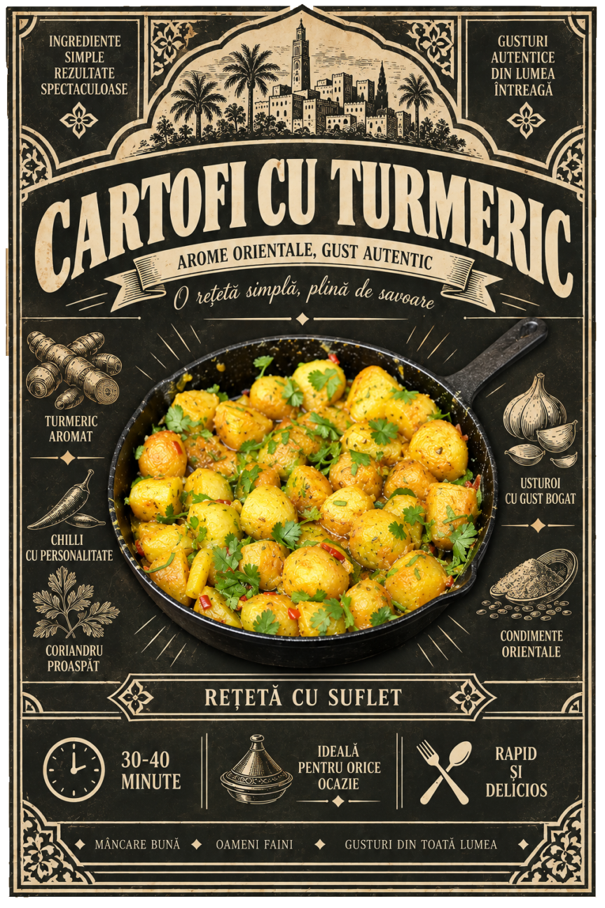 Cartofi cu turmeric – Batata Harra