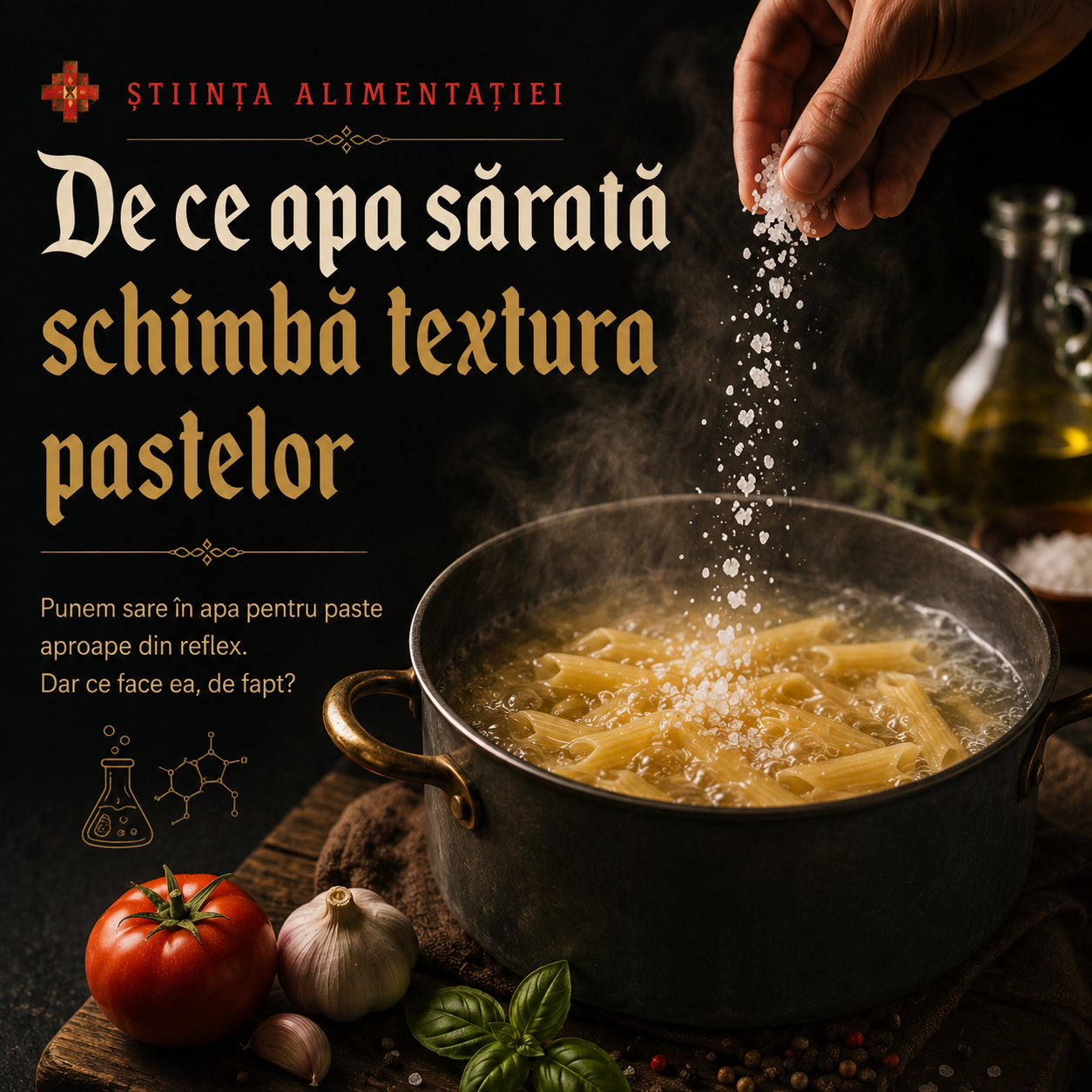 De ce apa sărată schimbă textura pastelor?